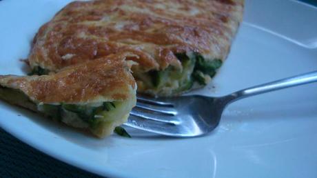 omelette courgette/ chevre