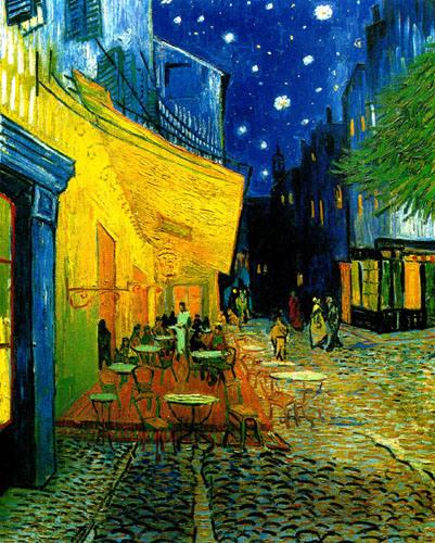 Vincent Vn Gogh - La terrasse du café, place du Forum à Arles, la nuit