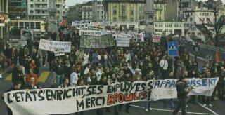 manifestation à Lausanne le 31.01.2008