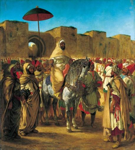 Eugène Delacroix  Moulay Abd-Er Rahman sultan du Maroc sortant de son palais de Meknes