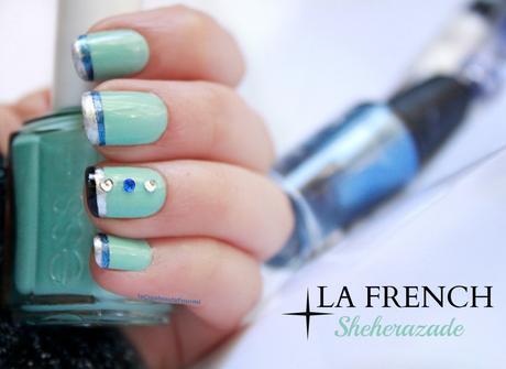 french manucure, idée nail art, ongles, vernis, essie, sheherazade