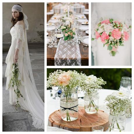 Inspirations # 2 : idées pour un mariage romantique et champêtre