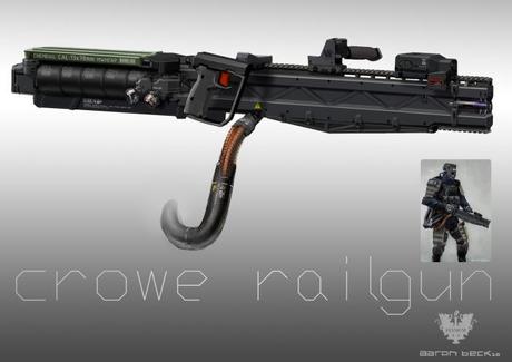 Crowe railgun 02 AB Les armes futuristes dessinées par Aaron Beck