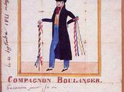 Avis recherche concernant dessin Compagnon boulanger, daté 1821.