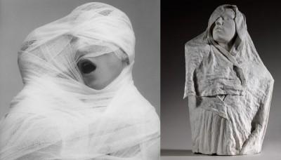 White Gauze (1984) et le Torse de l’Âge d’airain drapé (vers 1895-1896).