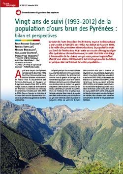 Vingt ans de suivi de la population d’ours brun des Pyrénées : bilan et perspectives