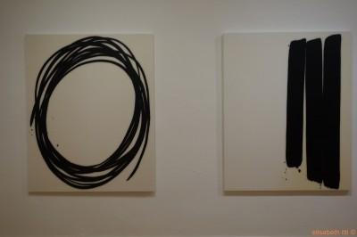 Lee Bae, Acrylique et charbon de bois noir sur toile