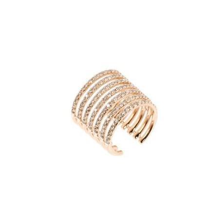 Bague pour phalange Stripes - Or rose 18cts - Diamants bruns (0,75ct)