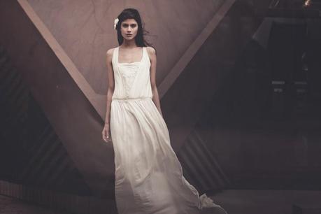 magnifique robe de mariée style années 20 rétro vintage de laure sagazan robe fluide morphologie 8 H longiligne 