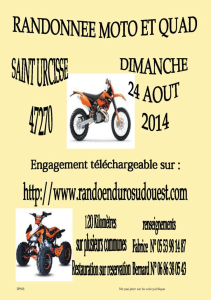 Rando moto-quad du Comité des fêtes de St Urcisse (47) le 24 août 2014