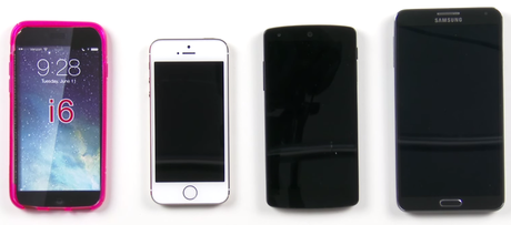 Coque iPhone 6 vs iPhone 5S vs Nexus 5 vs Galaxy Note 3