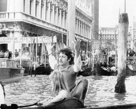 Paul e Linda McCartney a Venezia nel 1976