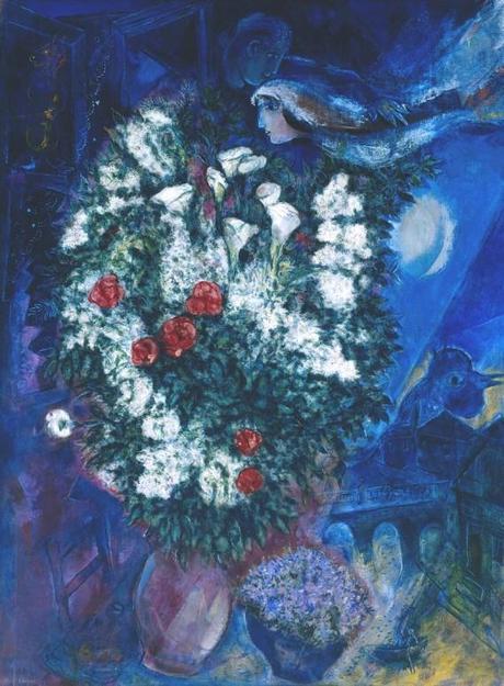 Marc Chagall Bouquet aux amoureux volants