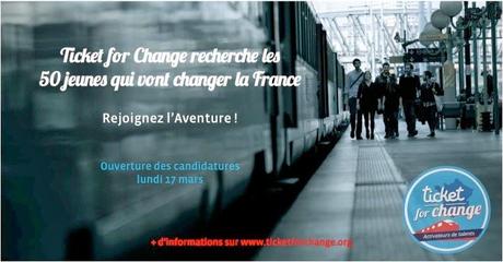Ticket for Change :  Plus que 3 jours pour faire partie des 50 graines d'entrepreneurs qui embarqueront dans le train !