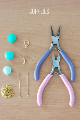 Tuto Fimo] Boucles d'oreille Triangles turquoises - Paperblog