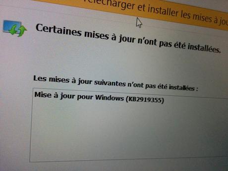 Windows 8.1 update 1 - erreur d'installation
