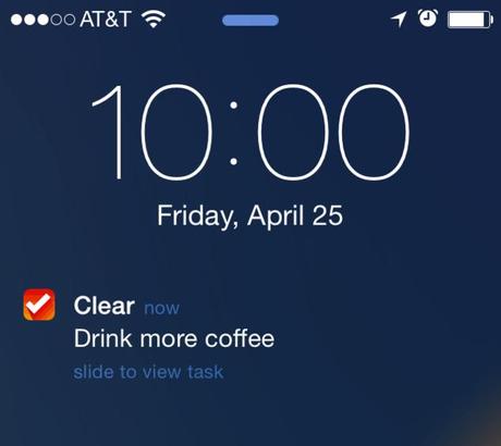 L'application Clear sur iPhone apporte le son pour les rappels