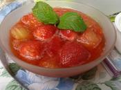 Soupe toute douce rhubarbe fraises