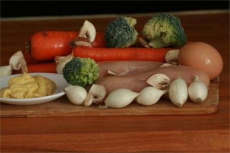 ingrédients cocotte de poulet carotte et brocoli