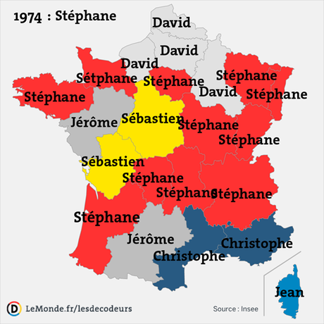 Les prénoms les plus répandus en France
