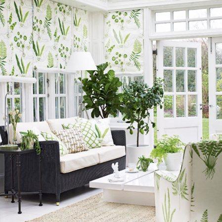 Une semaine, Une image véranda sobriété Nature lecture jardin dhiver feuillage élégance blanc 