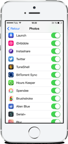 Securite iOS 7 photos