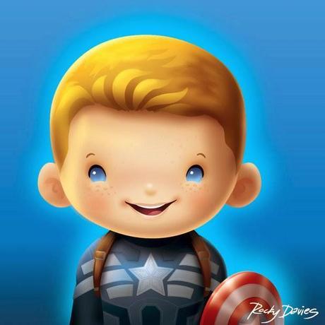 Illustrations de SuperHero en Version Bébé