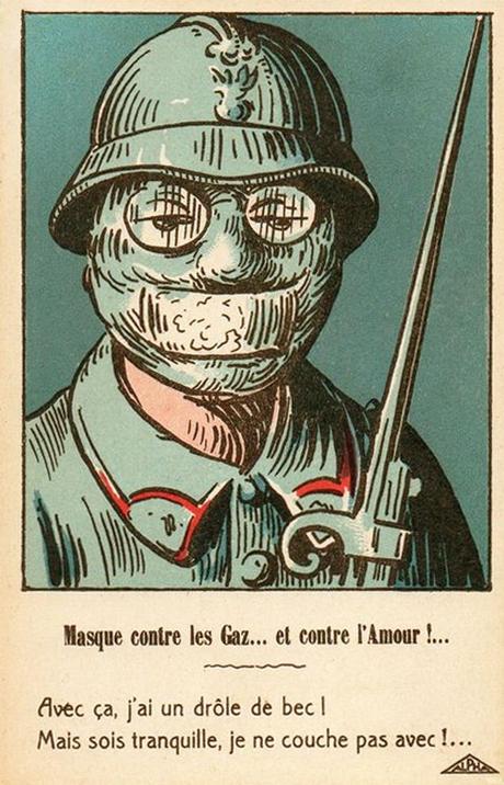 Les masques contre les gaz asphyxiants...