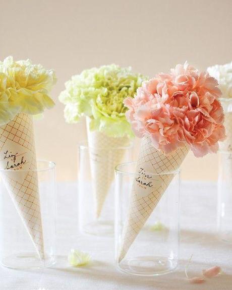 Ice cream flowers