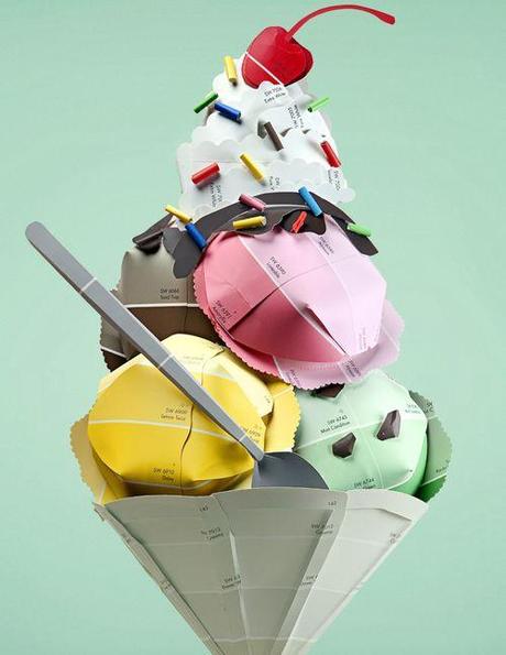 paper ice cream sculpture