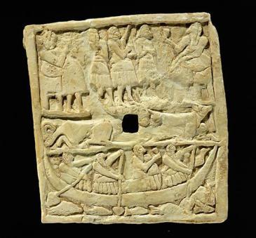 Plaque perforée avec scène de banquet, civilisation sumérienne, époque des DA II, vers 2700 BC, IM. 14661, Louvre