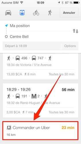 google maps uber1 Mise à jour majeure de Google Maps pour iOS et Android