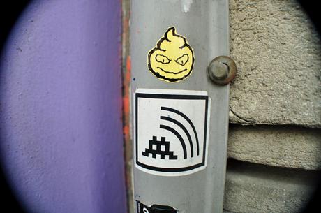 Space Invader sticker and Shit
