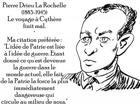 webzine,zébra,gratuit,bd,fanzine,bande-dessinée,antistyle,littéraire,critique,littérature,portrait,écrivain,caricature,drieu la rochelle,cythère,patrie,guerre,paria,collabo