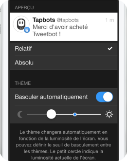 Changement theme Tweetbot