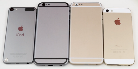 iPhone 6 or gris sideral vs ipod touch 5g vs iphone 5s