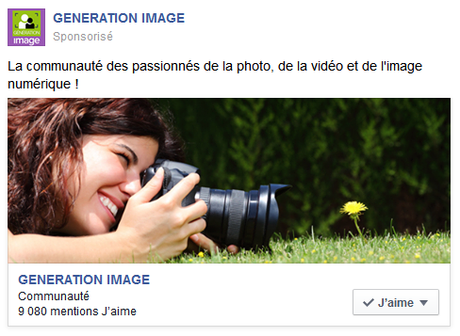 Facebook Ad pour Génération Image