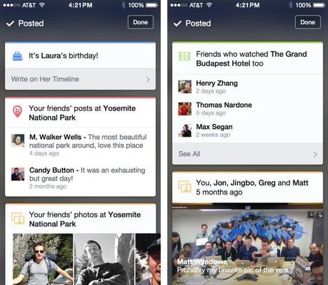 facebook cartes contextuelle Facebook pour iOS offrira des cartes d’informations contextuelles aux utilisateurs