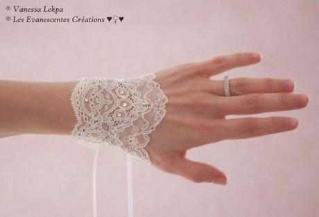 accessoire de mariage et gants de pariée en dentelle de Calais par la créatrice Vanessa Lekpa