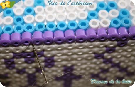 boite en perles Hama pour ranger ses stickers de la Reine des neiges