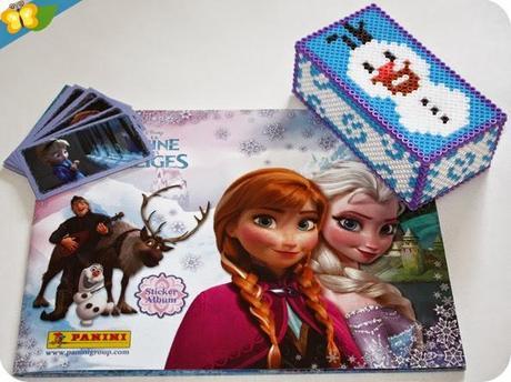 boite en perles Hama pour ranger ses stickers de la Reine des neiges