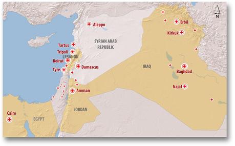 Carte Syrie plus voisins