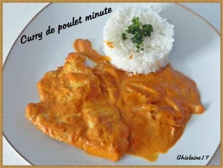 Curry de poulet minute