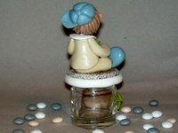 Pot à dragée avec p'tit gars et son doudou Walter