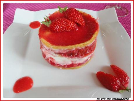 gâteau vanillé, fraises, rhubarbe-1993