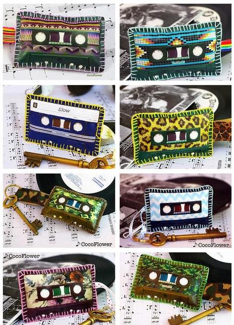 Les cassettes porte-clés - par CocoFlower - www.cocoflower.net