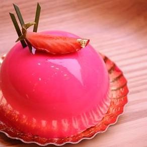 Fête des mères 2014 Une souris et des hommes - cheesecake coeur coulant fraise rhubarbe