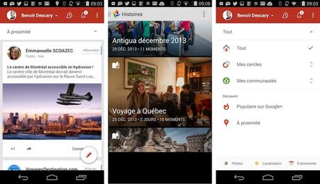 google plus android  Google+ offre une refonte complète de son application Android 