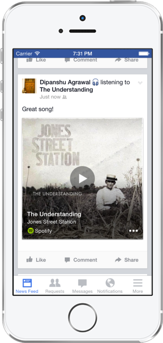 facebook identification chanson musique 1 Facebook pour iOS et Android offriront une fonctionnalité similaire à Shazam