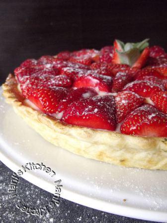 tarte fraise creme patissiere menthe   (3)
